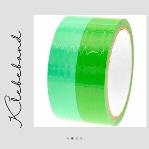 Paketklebeband Paketband Türkis/Neongrün Grundpreis: 0.25 Euro /m)  |   Packband zum Verpacken, Verpackungsmaterial bunt, klebeband