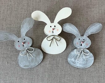 Metal clip rabbit | Easter, Easter bunny, clothespin, clip, Easter crafts, Easter post, Easter table decoration,