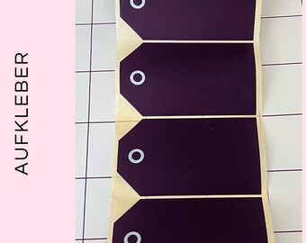 Sticker Tags Labels Black 10 pcs. | Design gift wrap, packaging, guest tags for weddings, gift tags, stickers