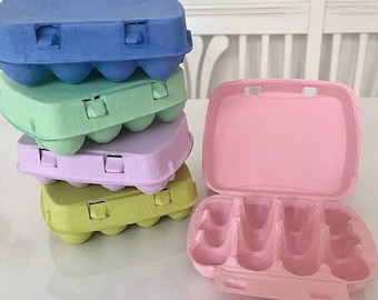 Egg boxes quail egg box 12 cardboard different colors - Easter Easter decoration Easter crafts Easter eggs