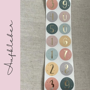 Aufkleber Zahlen Numbers Sticker - Geschenkpapier Verpacken Frühling Scrapbooking