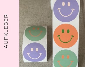 Pastel Smiley Stickers | Decorate Gift Wrap, Heart, Wedding, Christmas Wrapping, Crafts