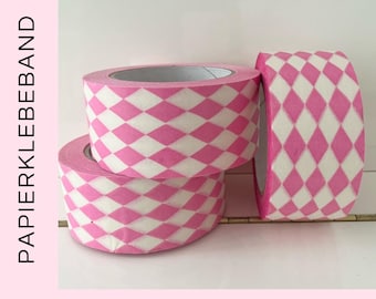 Paper tape Harlequin Pink (base price: 0.24 Euro /meter) | Parcel tape for packing, packing tape for packages, adhesive tape, gifts
