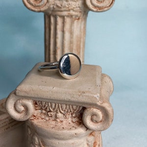 Handmade Sterling Silver Signet Ring: Minimalist Jewelry