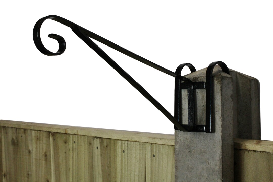 Set of 2 Hanging Basket Brackets Concrete Posts 'H' Etsy UK