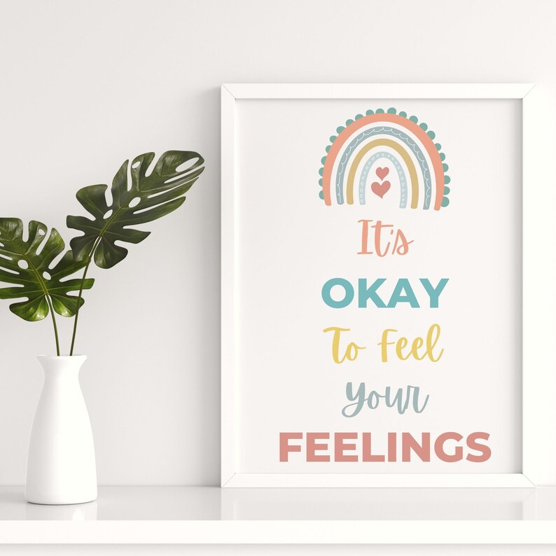 To Feel Included Icon It's Ok to Feel Poster, Mental Health, Positive Affirmations, Therapy ...