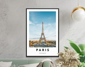 Paris Eiffel Tower France Poster, Paris France Print, Paris France Wall Art, Paris France Gift, Paris France Art, Paris France Photography.