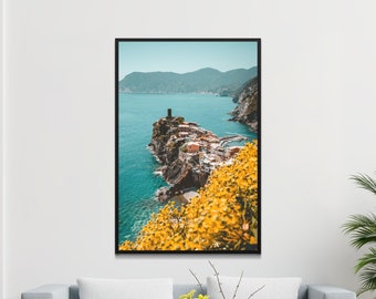 Cinque Terre Italien Kunstdruck, Küstendorf Ansicht