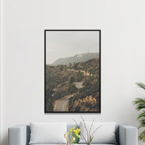 Hollywood California Los Angeles Poster, Hollywood Hills,Los Angeles Print, Los Angeles Wall Art, Los Angeles Gift, Los Angeles Art
