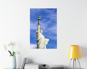 Handmade Statue Of Liberty Print, NYC Travel Photography, Modern Design