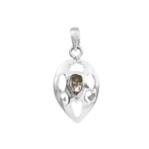 925 Sterling Silver and Natural Rough Moldavite Pendant, Handmade Silver Jewelry, Stunning Birthday Gift