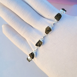 Unique Moldavite Stone Bracelets, Breathtaking Authentic Design, Men&#39;s Gift Idea&quot; gift for her and him gift for dad gift for mom,unisex gift
