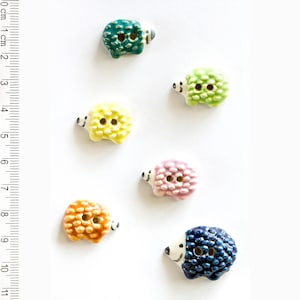 Hedgehog Buttons, Cute Buttons, Handmade Washable Buttons, Fun Buttons, Fun Gift, Stocking Filler, Kids Buttons, Cute Critter Buttons