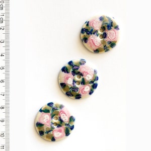 Floral Buttons, Hand Painted Buttons, Washable Buttons, Statement Buttons, Stunning Buttons, Decorative Buttons, Coat Buttons