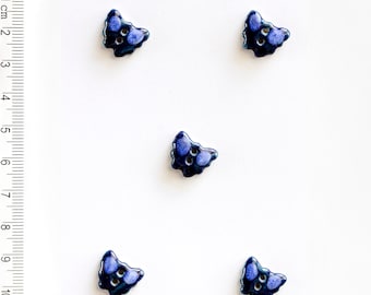 Butterfly Buttons, Blue Buttons, Shiny Buttons, Handmade Washable Buttons, Pretty Buttons, Unique Gift, Stocking Filler, Gift for Gardener