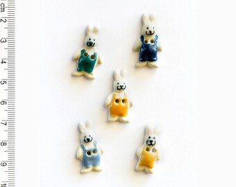 Bunny Buttons, Easter Buttons, Handmade washable Buttons, Beautiful Buttons