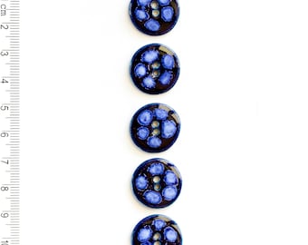 Blue Fashion Buttons, Coat Buttons, Stunning Buttons, Statement Buttons, Shiny Buttons, Handmade washable Buttons, Unique Gift, Craft Button
