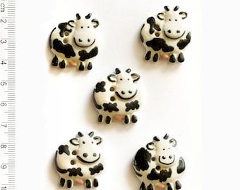 Cow Buttons, Farm Buttons, Gift for Cow Lover, Fun Gift, Unusual Buttons, Decorative Buttons, Fun Buttons, Handmade washable Buttons