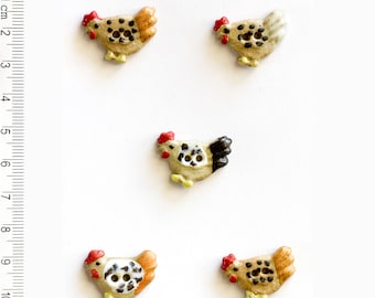 Chicken buttons, Farmyard Buttons, Bird Button, Farmer Gift, Gift for Kitchen Tea, Fun Gift, Mother's Day Gift, Handmade Washable Button,
