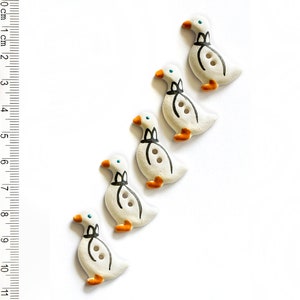 Geese Buttons, Handmade buttons, Bird Buttons, Farmyard Buttons, Fully Washable Buttons