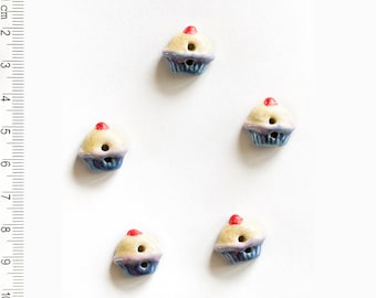 Cupcake Buttons, Fun Buttons, Decorative Button, Replace Plastic, Baking Theme, Gift for Baker, Fun Gift, Stocking Filler Gifts, Party Decor