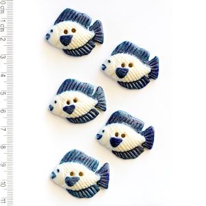 Fish Buttons, Dolphin Buttons, Sea Buttons, Sea theme gift, Fun Gift, Shell Buttons, Handmade washable buttons, marine buttons, Decorative
