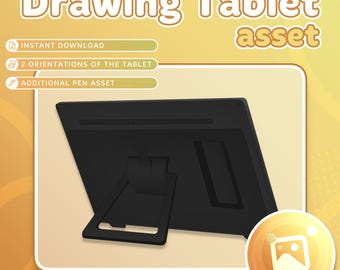 Drawing Tablet Stream Overlay 1.0: PNG Stream Asset (Digital Download)