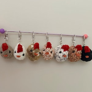 Porte-clés Petit poulet au crochet