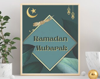 Ramadan Decoration Ramadan Mubarak Printable Ramadan Home Decor Digital Download Islamic Wall Art Islamic Digital Print for Muslim Decor