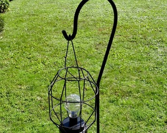 Steel hook lantern stand bird feeder lights support hanger garden pole plant String Lighting Decoration Yard Hooks hanging Shepherd Hook
