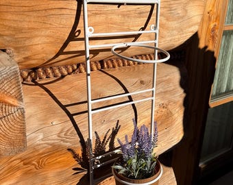 Metal Wall Plant Stand, Indoor Vertical Garden, 2 Pots