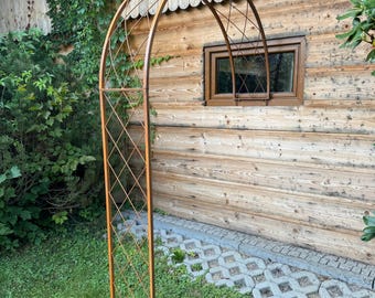 Profilo Mezzo Arco avvitato al muro, Pergola in metallo per rose, passaggio per piante da giardino, Rosebow per piante rampicanti, tunnel per fiori
