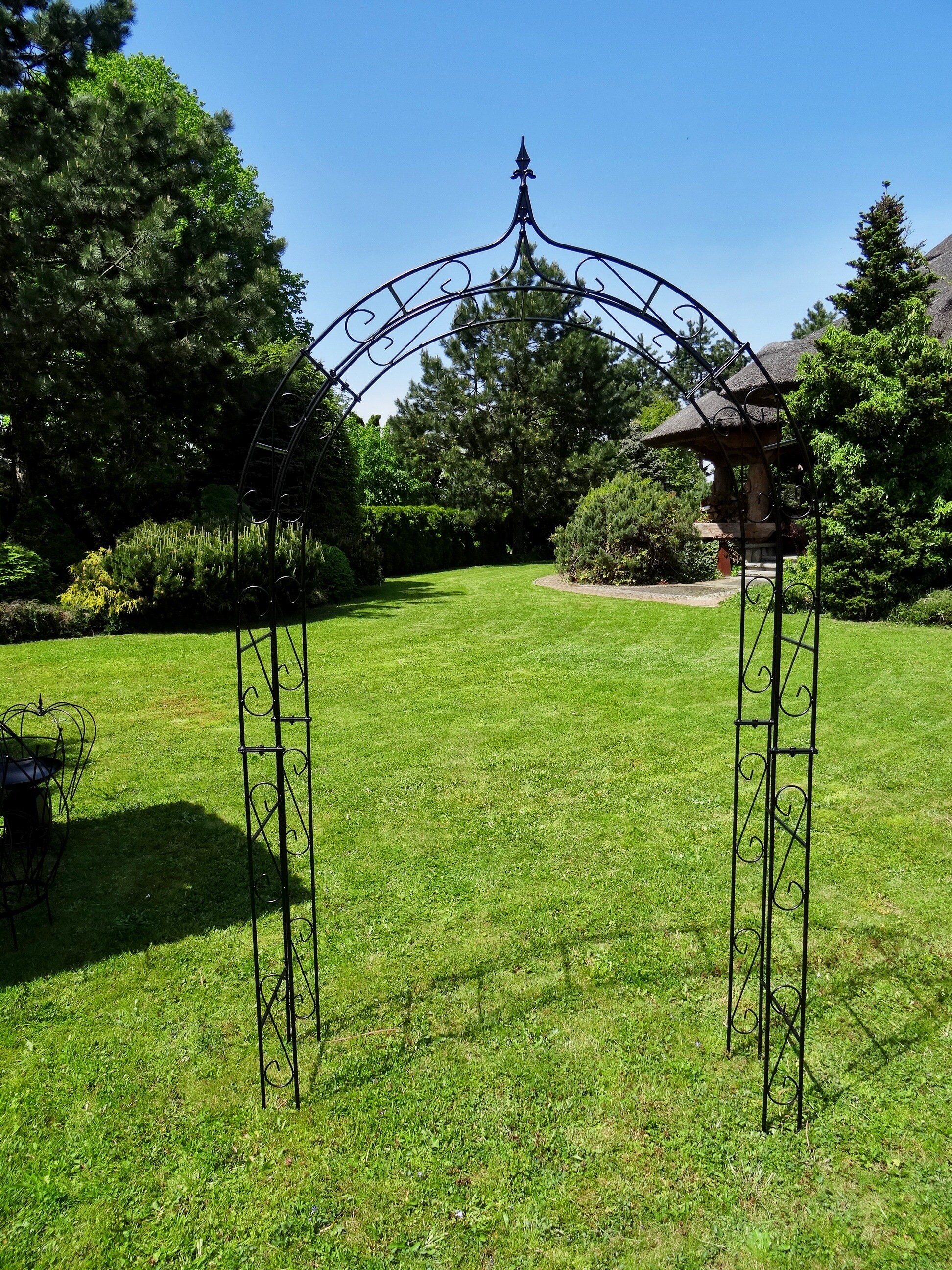 Metal Rose Arch With Metal Pikes Pergola for Climbing Plants - Etsy