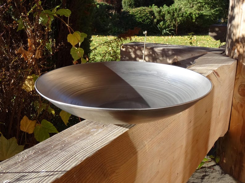 Handgemaakte metalen kom, stalen plaat, binnen/buitendecor afbeelding 10