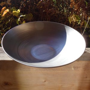 Handgemaakte metalen kom, stalen plaat, binnen/buitendecor afbeelding 11