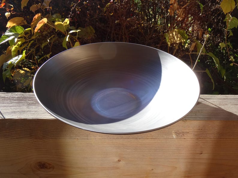 Handgemaakte metalen kom, stalen plaat, binnen/buitendecor afbeelding 11
