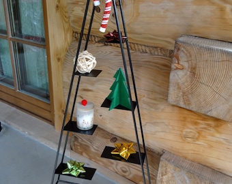 Adorno navideño de metal para árbol de Navidad, decoración del hogar, soporte universal para decoración de Nochebuena, alambre de metal de 8 mm, regalo de estrella navideña