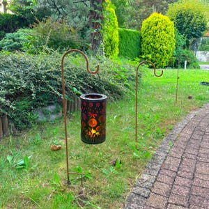 Steel hook lantern stand bird feeder lights support hanger garden pole plant String Lighting Decoration Yard Hooks hanging Shepherd Hook
