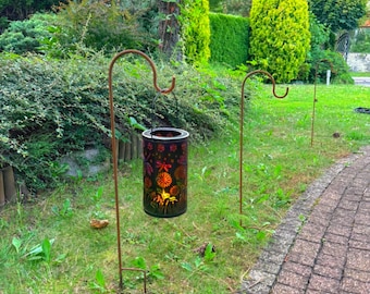 Rustic Steel Shepherd Hook: Garden Lantern, Bird Feeder Hanger