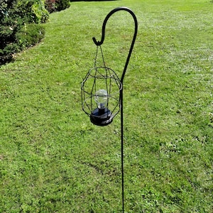Steel hook lantern stand bird feeder lights support hanger garden pole plant String Lighting Decoration Yard Hooks hanging Shepherd Hook