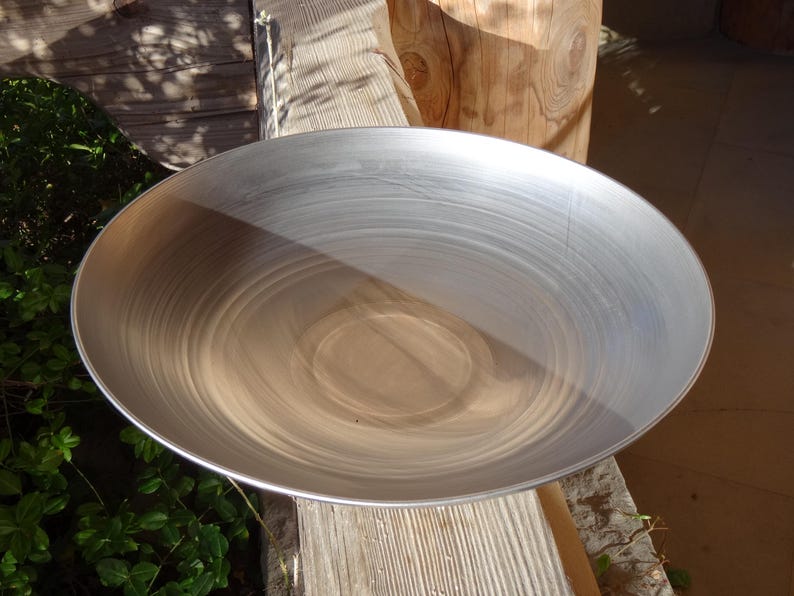 Handgemaakte metalen kom, stalen plaat, binnen/buitendecor afbeelding 9