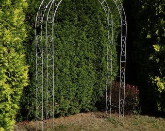 Galvanized Metal Garden Arch, Heavy Duty Rose Arbor, Round Top Climbing Plant Trellis, Rose Pergola, Ø12mm Steel Arch