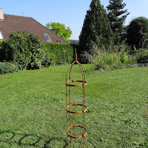 Rustieke metalen tuinobelisk, plantensteun, natuurlijk roest afbeelding 8
