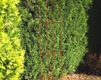 Metal Garden Obelisk, Climbing Plant Trellis, Heavy Duty Plant Support, Rose & Clematis Tower, 180cm Steel Garden Trellis