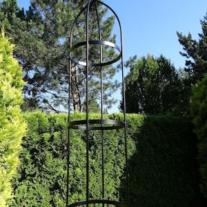 Rustieke metalen tuinobelisk, plantensteun, natuurlijk roest afbeelding 10