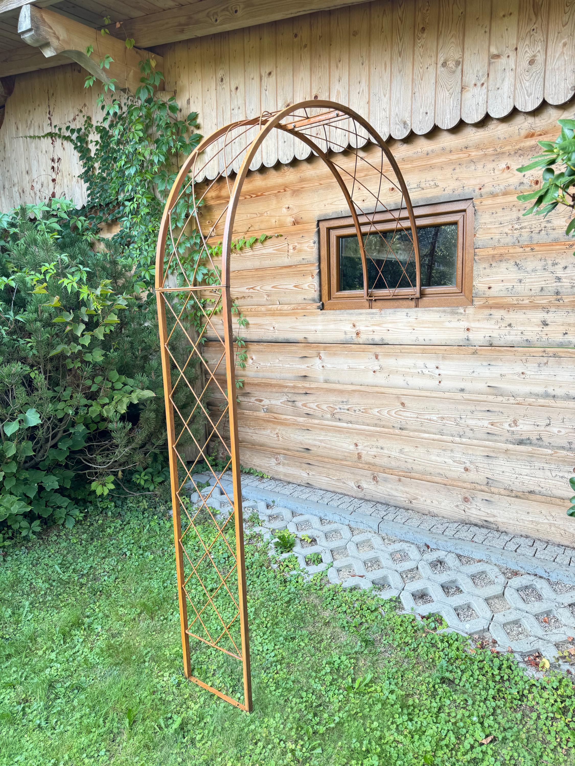 Arco Da Giardino In Metallo Per Piante Rampicanti - Largo, Con Basi, Facile Montaggio, Per Rose E Pergolato, Colore Nero - 2