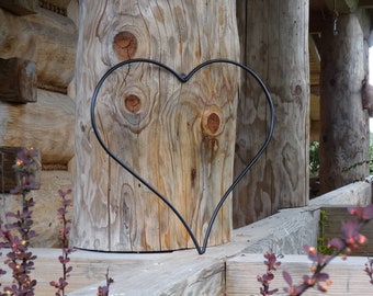 Steel Heart Wall Decor, Industrial Design, Valentines Hanger
