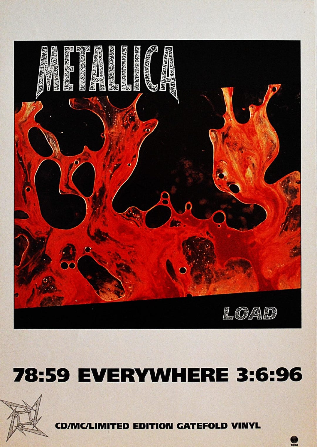 Mini Metalliça Metallica-original Vintage Mini Poster/magazine Advert-load - Etsy