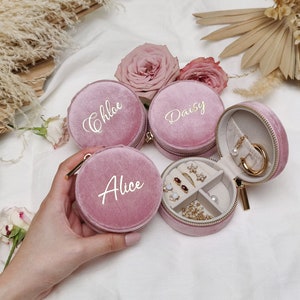 Portagioielli in velluto personalizzato • Portagioielli da viaggio • Proposta di matrimonio • Regalo di compleanno • Regalo di San Valentino • Regalo di Eid • Regalo arabo