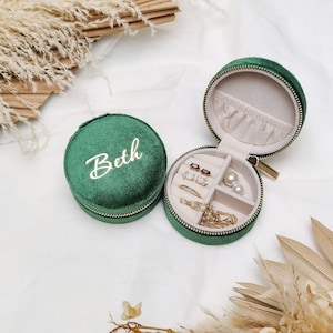 Portagioielli in velluto personalizzato • Portagioielli da viaggio • Proposta di matrimonio • Regalo di compleanno • Regalo di San Valentino • Regalo di Eid • Regalo arabo